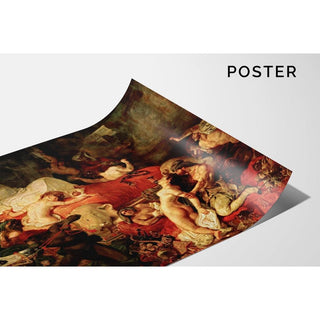 Mort de Sardanapale - Eugène Delacroix | Reproduction Tableau Décoration murale affiche copie