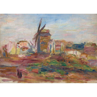 Moulin sur la Colline de Montmartre - Pierre-Auguste Renoir | Reproduction Tableau Décoration murale affiche copie