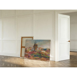 Moulin sur la Colline de Montmartre - Pierre-Auguste Renoir | Reproduction Tableau Décoration murale affiche copie