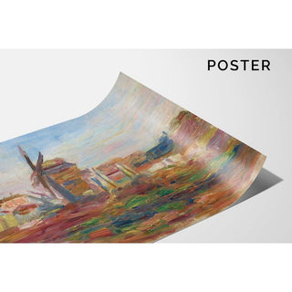 Moulin sur la Colline de Montmartre - Pierre-Auguste Renoir | Reproduction Tableau Décoration murale affiche copie