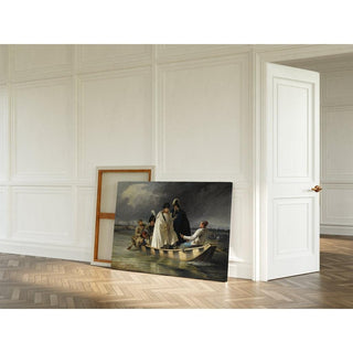 Napoléon quittant la Lobau après la défaite à la bataille d'Aspern d'Anton von Perger | Reproduction Tableau Décoration murale affiche copie