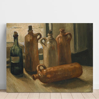 Nature morte avec cinq bouteilles - Vincent van Gogh | Reproduction Tableau Décoration murale affiche copie