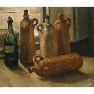 Nature morte avec cinq bouteilles - Vincent van Gogh | Reproduction Tableau Décoration murale affiche copie