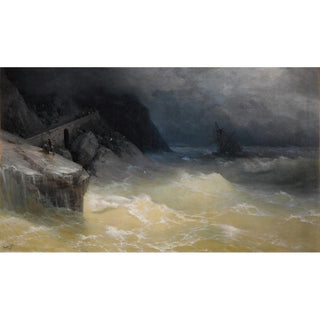 Naufrage sur la côte de la mer Noire - Ivan Konstantinovich Aivazovsky | Reproduction Tableau Décoration murale affiche copie