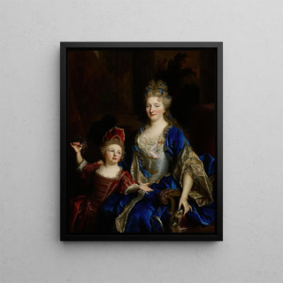 Nicolas de Largillire - Portrait of Catherine Coustard Marquise of Castelnau Wife of CharlesLonor Aubry with Her Son Lonor.webp