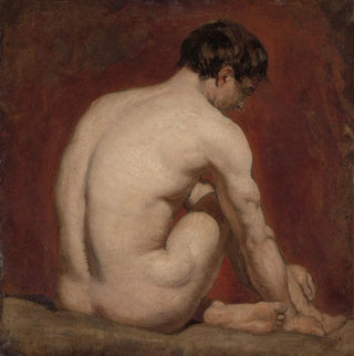 Nu masculin à genoux vu de dos - William Etty
