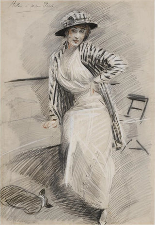 Paul Csar Helleu - Madame Paris assise sur une banquette.webp
