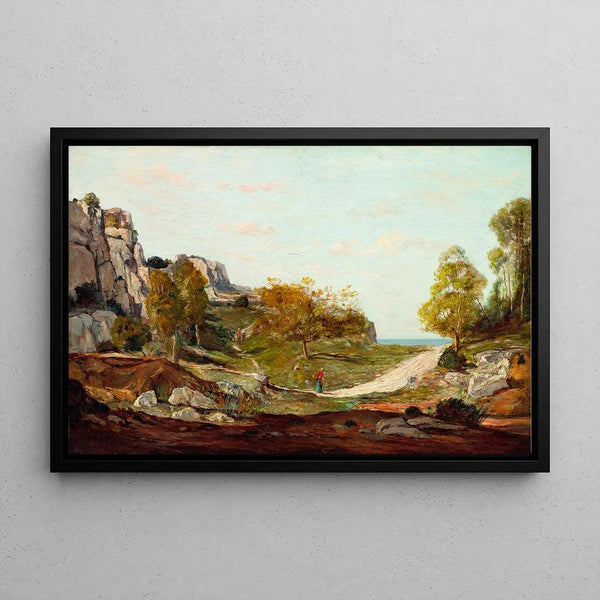 Maalauksen jäljennös Maisema Saint-André'ssa, lähellä Marseillesta, Paul Gauguin
