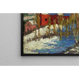 Paysage avec maisons - Konrad Mägi | Reproduction Tableau Décoration murale affiche copie