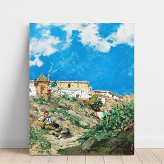 Paysage avec personnage à Sagunto, Valence - Joaquín Sorolla | Reproduction Tableau Décoration murale affiche copie