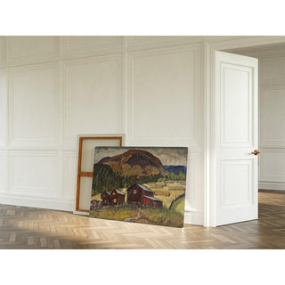 Paysage estival avec pâturages, étude du nord de la Norvège - Anna Boberg | Reproduction Tableau Décoration murale affiche copie