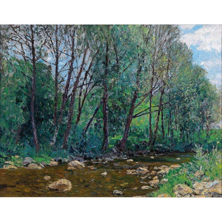 Paysage fluvial - Alfred Zoff | Reproduction Tableau Décoration murale affiche copie