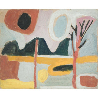 Paysage stylisé avec un arbre - Sasza Blonder | Reproduction Tableau Décoration murale affiche copie