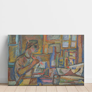 Peintre dans l'atelier - Sasza Blonder | Reproduction Tableau Décoration murale affiche copie