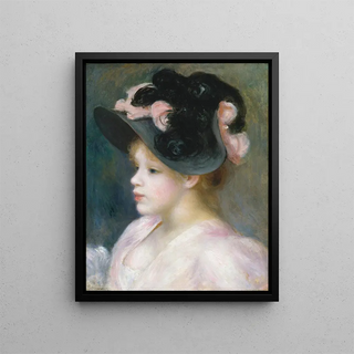 PierreAuguste Renoir - Young Girl in a PinkandBlack Hat.webp