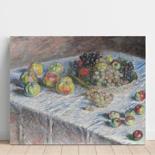 Pommes et raisins - Claude Monet | Reproduction Tableau Décoration murale affiche copie