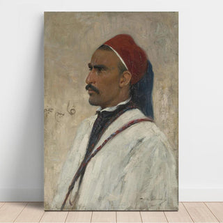 Portrait d'un Arabe - Wilhelm Kuhnert | Reproduction Tableau Décoration murale affiche copie