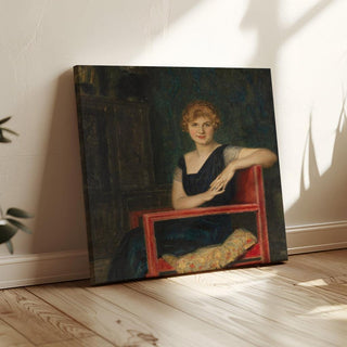 Portrait d'une dame - Franz von Stuck | Reproduction Tableau Décoration murale affiche copie