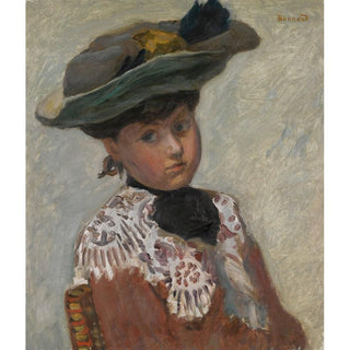 Portrait de Jeune Femme Or Le Chapeau - Pierre Bonnard | Reproduction Tableau Décoration murale affiche copie