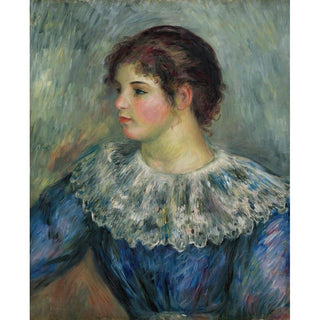 Portrait en Buste de Jeune Fille - Pierre-Auguste Renoir | Reproduction Tableau Décoration murale affiche copie