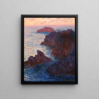 Rochers à Belle Île, Port-Domois - Claude Monet | Reproduction Tableau Décoration murale affiche copie