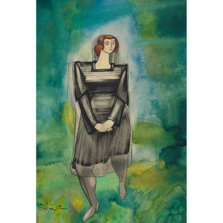 Sans titre Figure féminine - Karl Wiener | Reproduction Tableau Décoration murale affiche copie