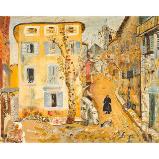 Scène de rue dans une ville provinciale - Boris Grigoriev | Reproduction Tableau Décoration murale affiche copie