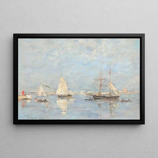 Sortie des barques à Saint-Vaast-la-Hougue - Eugène Boudin