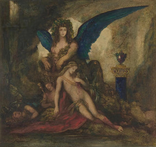 Gustave Moreau - Sphinx in a Grotto Poet King and Warrior.webp