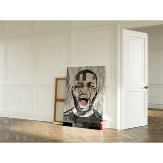 Tableau Street Art – La Rage de l’Info | Affiche Collage de Journaux | Poster Pop Art Contemporain sur la Désinformation et les Médias