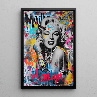 Tableau Street Art – Marilyn Monroe Iconique | Affiche Pop Art Graffiti Coloré | Poster Moderne Urbain de Star Célèbre