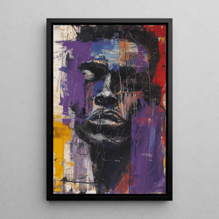 Tableau Street Art – Rage Chromatique | Affiche Urbaine Colorée et Émotionnelle | Poster Portrait Abstrait Moderne