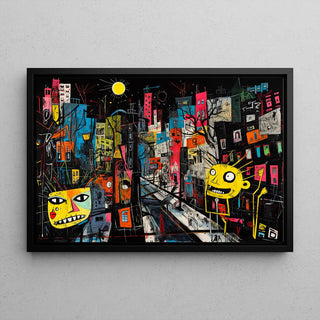 Tableau Street Art – Vibrance Urbaine | Affiche Colorée Style Graffiti Pop Art | Déco Moderne et Audacieuse pour Salon ou Bureau