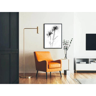 Tableau design noir et blanc – Évanescence Florale | Poster Minimaliste Botanique Élégant | Affiche Contemporaine Fleur Transparente Style Épuré