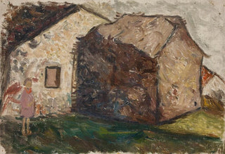 Tadeusz Makowski - Little girl in front of a house.webp