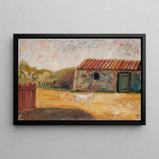 Tadeusz Makowski - Rural farmstead with a white foal.webp