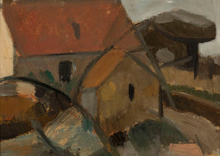 Tadeusz Makowski - Small house with a red roof.webp