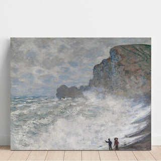 Temps violent à Étretat - Claude Monet | Reproduction Tableau Décoration murale affiche copie