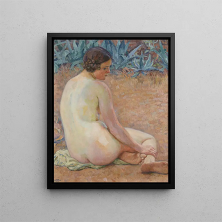 Theo van Rysselberghe - Nude with agave Nu aux agave.webp