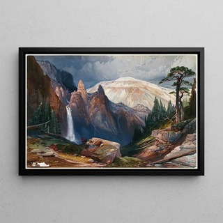 Thomas Moran - Tower Falls and Sulphur Mountain Yellowstone.webp