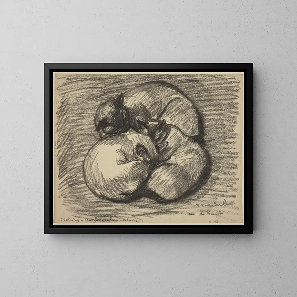 Les chats Tsching Batzar et BlancBlanc - Théophile Alexandre Steinlen — kehystetty taideteos seinällä