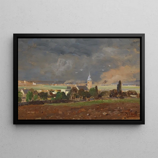 Tina Blau - Dorflandschaft vor dem Unwetter.webp