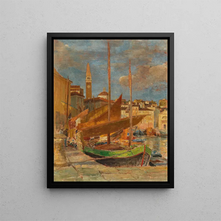 Tina Blau - In the Harbour of Pirano.webp