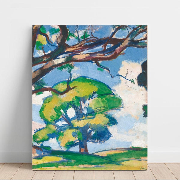 Maalauksen jäljennös Trees, Douglas Hall - Samuel John Peploe