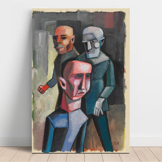 Trois hommes, sans date vers 1935 - Karl Wiener | Reproduction Tableau Décoration murale affiche copie