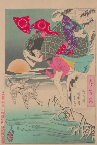 Tsukioka Yoshitoshi - Moon of pure snow at Asano River Asanogawa seisetsu no tsuki.webp