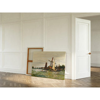 Un Moulin à Zaandam de Claude Monet | Reproduction Tableau Décoration murale affiche copie