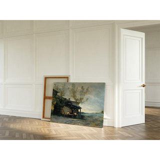 Un café à Vaugirard de Jean-Baptiste Camille Corot | Reproduction Tableau Décoration murale affiche copie