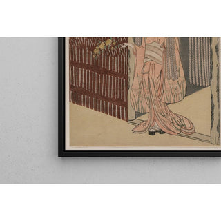 Une fille s'habillant en rose - Suzuki Harunobu | Reproduction Tableau Décoration murale affiche copie