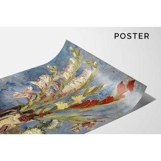 Vase avec glaïeuls et asters de Chine - Vincent van Gogh | Reproduction Tableau Décoration murale affiche copie